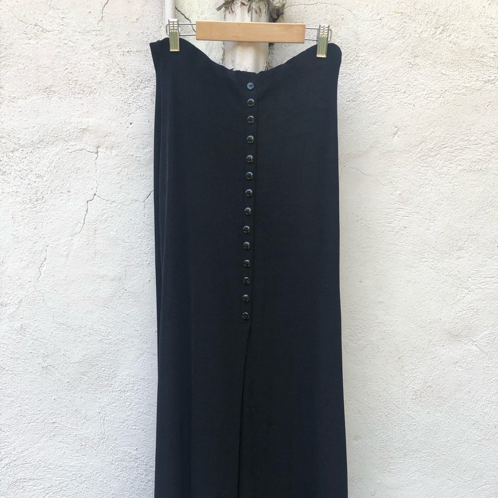 Long black skirt w/ slit